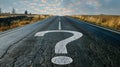 Road to Uncertainty: Questioning the Journey Ahead Royalty Free Stock Photo