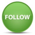 Follow special soft green round button