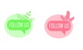 follow us web, business, sticker, icon, label