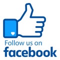 Follow us on facebook logo Royalty Free Stock Photo