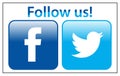 Follow us on facebook twitter