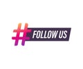 Follow us hashtag thursday throwback symbol. Vector stock illustration. Royalty Free Stock Photo