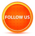 Follow Us Natural Orange Round Button Royalty Free Stock Photo