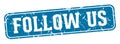 follow us rectangular sign. follow us stamp Royalty Free Stock Photo