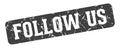 follow us rectangular sign. follow us stamp Royalty Free Stock Photo