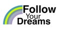 Follow Your Dreams with rainbow logo - Vector illustration