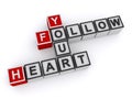 Follow your heart word blocks