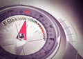Follow your passion - concept image with navigational compass