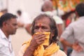 Follower of Lord Hanuman on the streets of Bhadrachalam, India, Telangana State