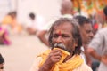 Follower of Lord Hanuman on the streets of Bhadrachalam, India, Telangana State