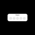 Followers Banner Illustration. Social Media UI Concept on Black Background. Five Empty Circles for Adding User Avatars