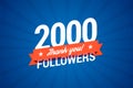 2000 followers card