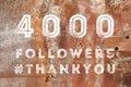 4000 followers Royalty Free Stock Photo