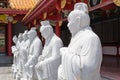 72 followers statues of Confucian Temple Royalty Free Stock Photo