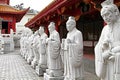 72 followers statues of Confucius Temple Royalty Free Stock Photo