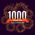 1000 followers thank you celebration firework template