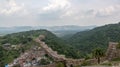 Historical boundary wall of kumbhalgardh fort Rajasthan Royalty Free Stock Photo