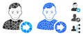 Following User Mosaic Icon of Circle Dots