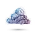 Follows the contours of the cloud s shape creating a sense of Royalty Free Stock Photo
