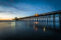 Folly Beach on Folly Beach Island Charleston, South Carolina During Sunrise Royalty Free Stock Photo