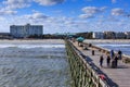 Folly Beach Pier and Beach South Carolina Royalty Free Stock Photo