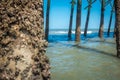 Folly beach pier in charleston south carolina Royalty Free Stock Photo