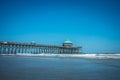 Folly beach pier in charleston south carolina Royalty Free Stock Photo