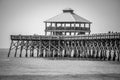 Folly beach pier in charleston south carolina Royalty Free Stock Photo