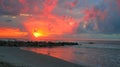 Folly Beach South Carolina Sunrise Royalty Free Stock Photo