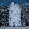 Folly Tower at the Top of Chinthurst Hill Moonlight