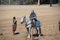 Folsom Renaissance Faire knight on white horse