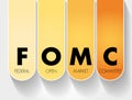 FOMC - Federal Open Market Committee acronym, business concept background Royalty Free Stock Photo