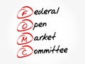 FOMC - Federal Open Market Committee acronym, business concept background Royalty Free Stock Photo