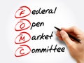 FOMC - Federal Open Market Committee acronym Royalty Free Stock Photo