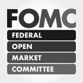 FOMC - Federal Open Market Committee acronym Royalty Free Stock Photo