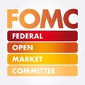 FOMC - Federal Open Market Committee acronym Royalty Free Stock Photo