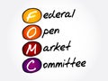 FOMC - Federal Open Market Committee acronym Royalty Free Stock Photo