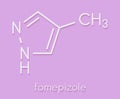 Fomepizole methanol poisoning antidote molecule. Skeletal formula.