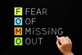 FOMO - Fear Of Missing Out Concept