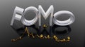 Fomo word as 3D text or logo concept. Royalty Free Stock Photo
