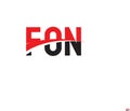 FON Letter Initial Logo Design Vector Illustration