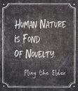 Fond of novelty Pliny quote Royalty Free Stock Photo