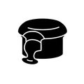 Fondant au Chocolat black glyph icon Royalty Free Stock Photo