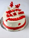 Fondant birthday cake cake Royalty Free Stock Photo