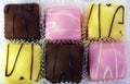 Fondant fancies. Royalty Free Stock Photo