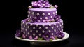 fondant purple polka dots