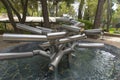 Fondation Maeght pond pipes scupture Royalty Free Stock Photo