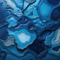 Fondo abstracto con formas sinuosas y textura de piedra liquida de tonos azules