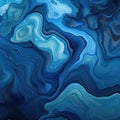 Fondo abstracto con formas sinuosas y textura de piedra liquida de tonos azules