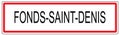 Fonds Saint Denis city traffic sign illustration in France Royalty Free Stock Photo
